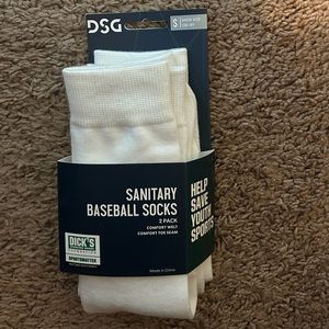 White baseball youth socks